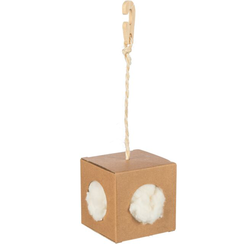 Box mit Nistmaterial, Kapok, Pappe, 9 × 9 × 9 cm, 6 g